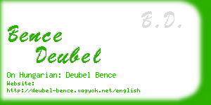 bence deubel business card